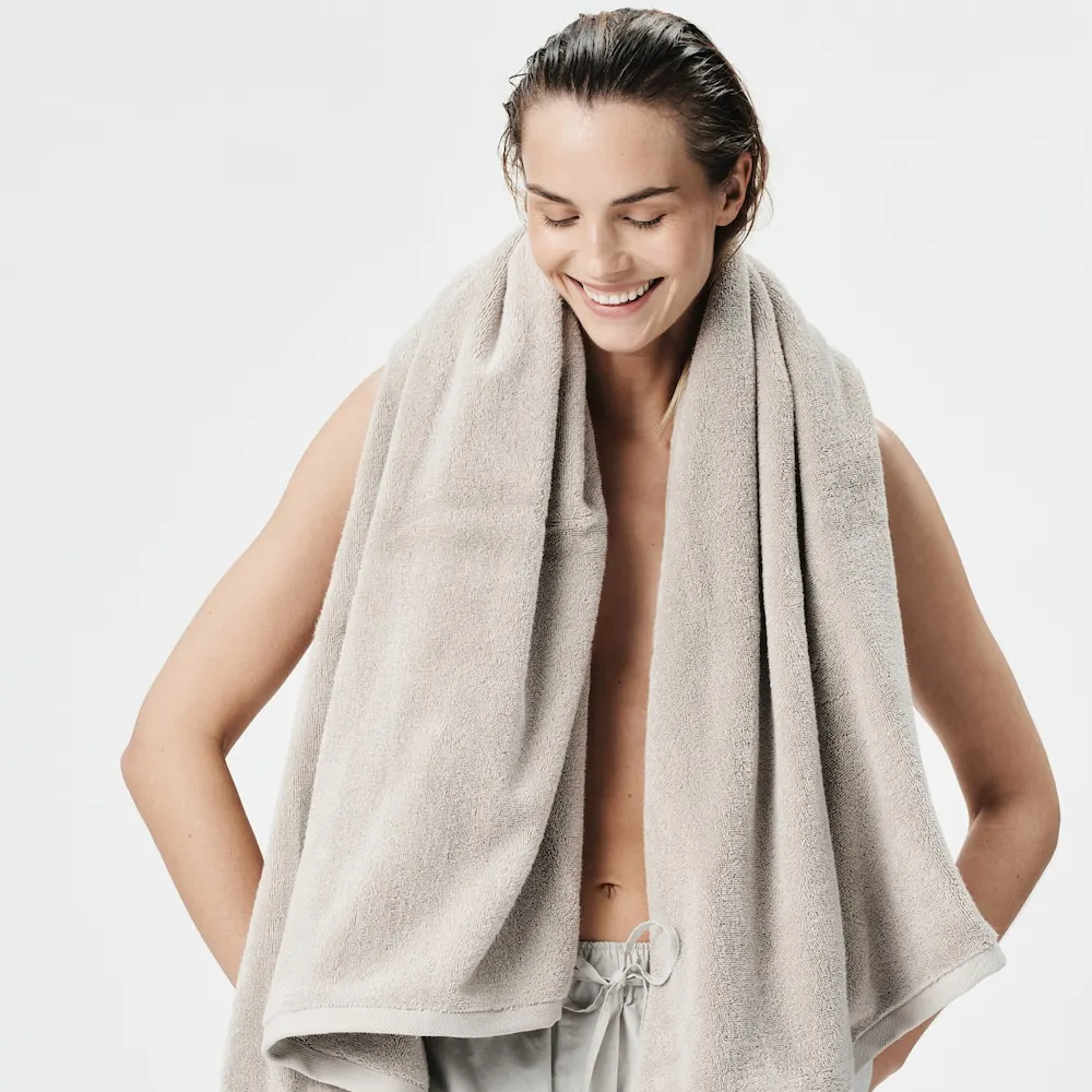 Towel taupe colour