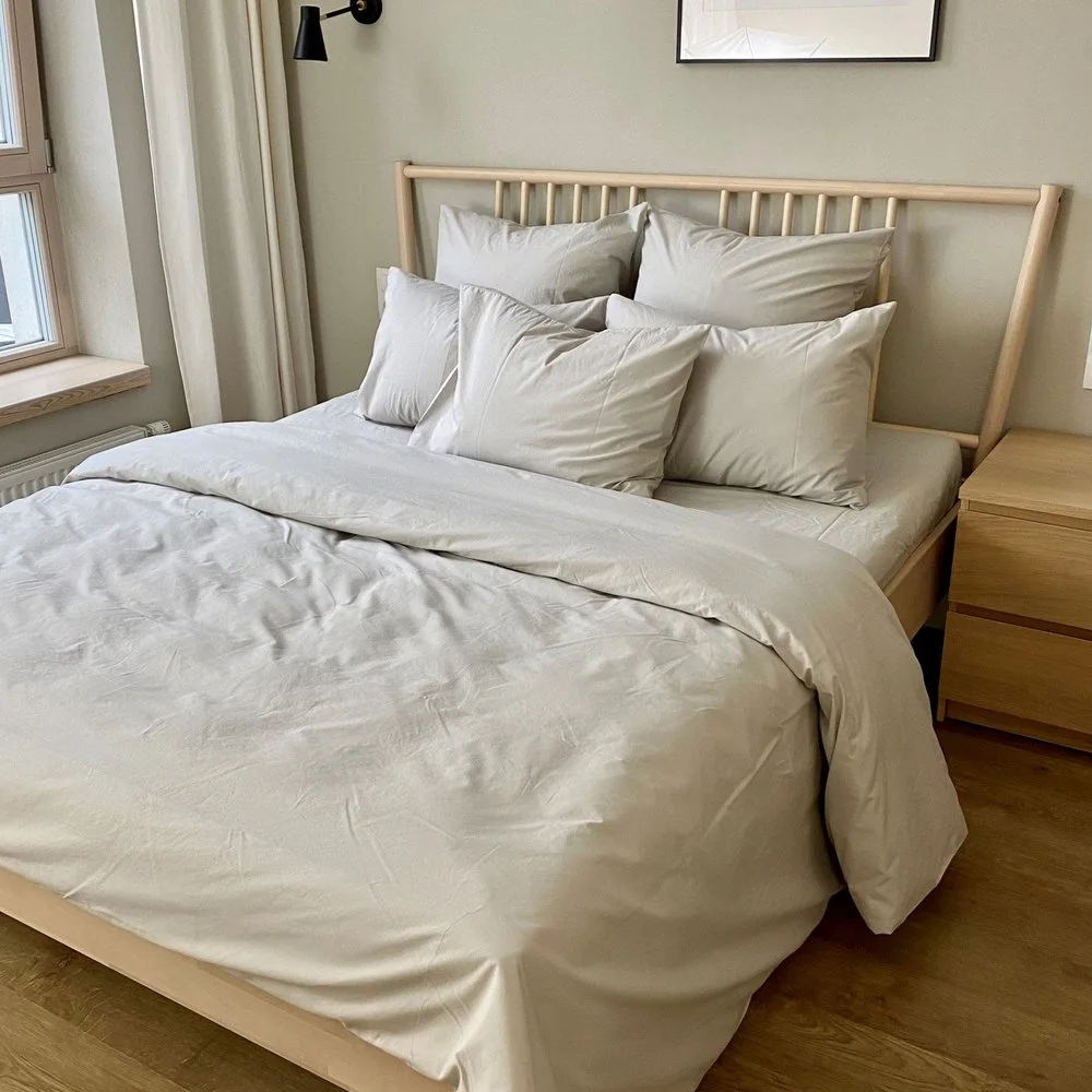 Percale Bedding Stone Bedroommood