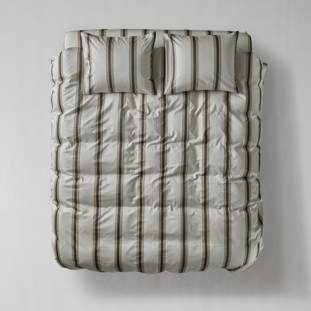 Satin-Bettbezug - NEW Cream Stripes