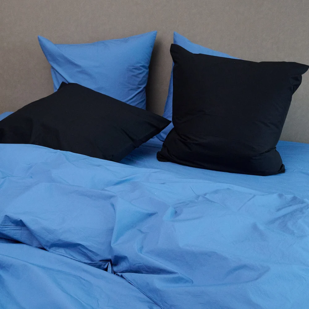 Bedroommood percale blue and black