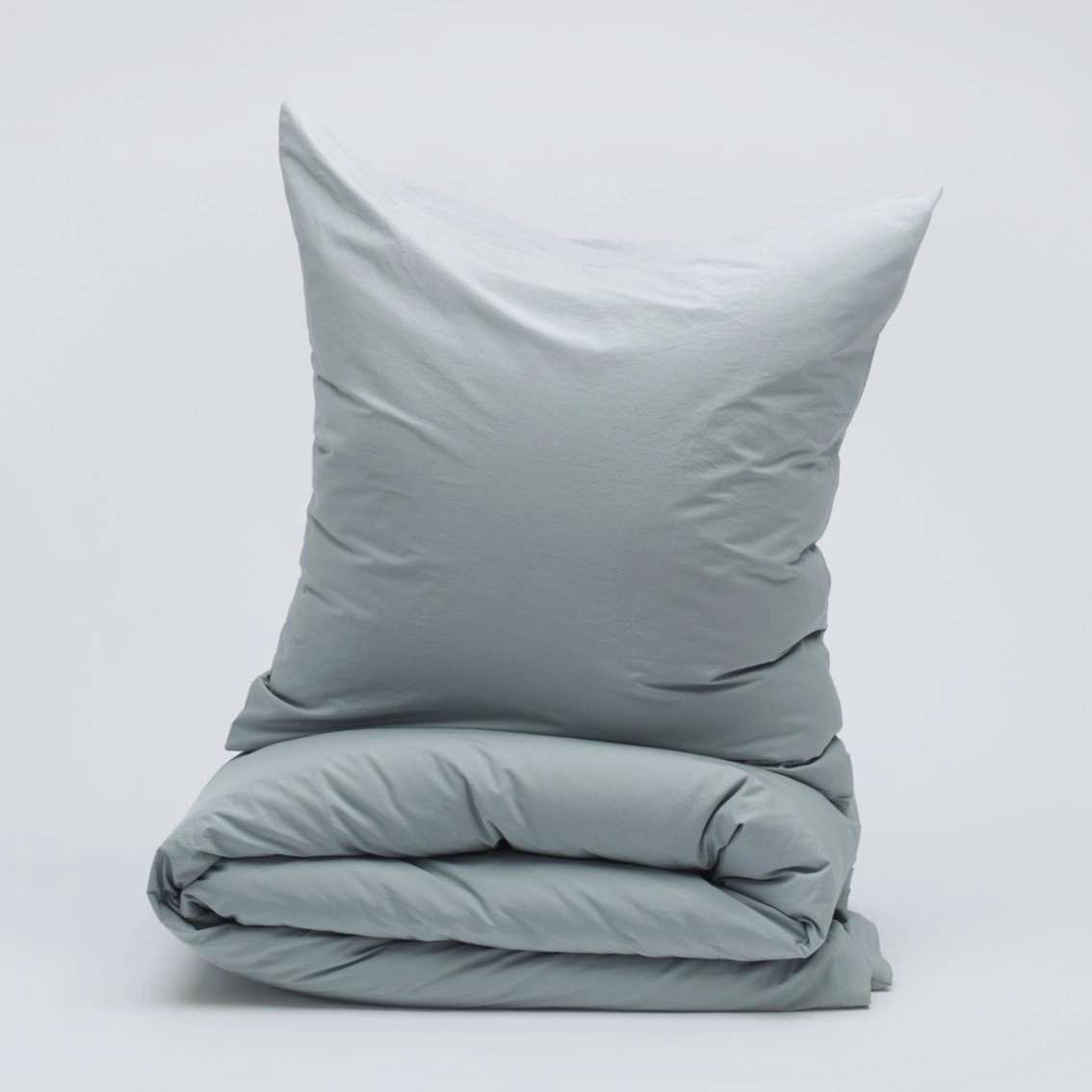 Bedroommood percale duvet set sage