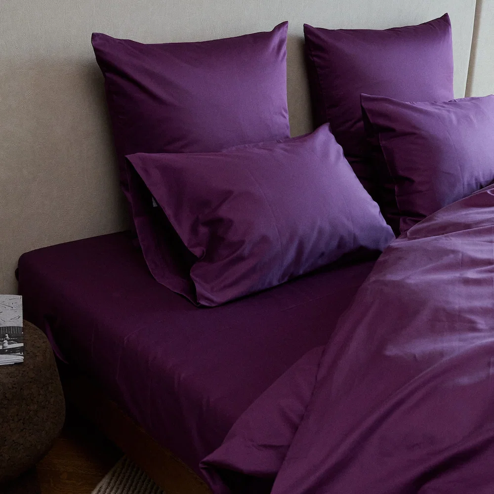 Bedroommood sateen plum pillowcases