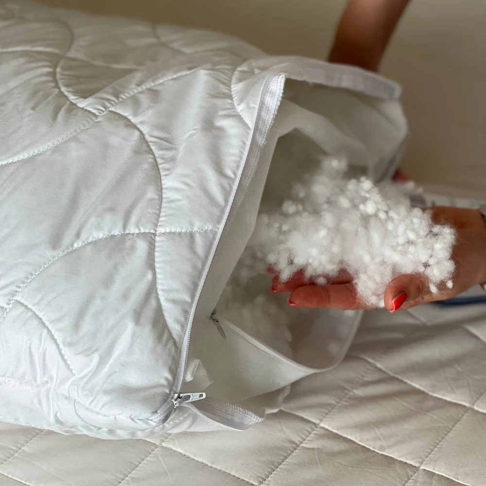 Down alternative pillow inside