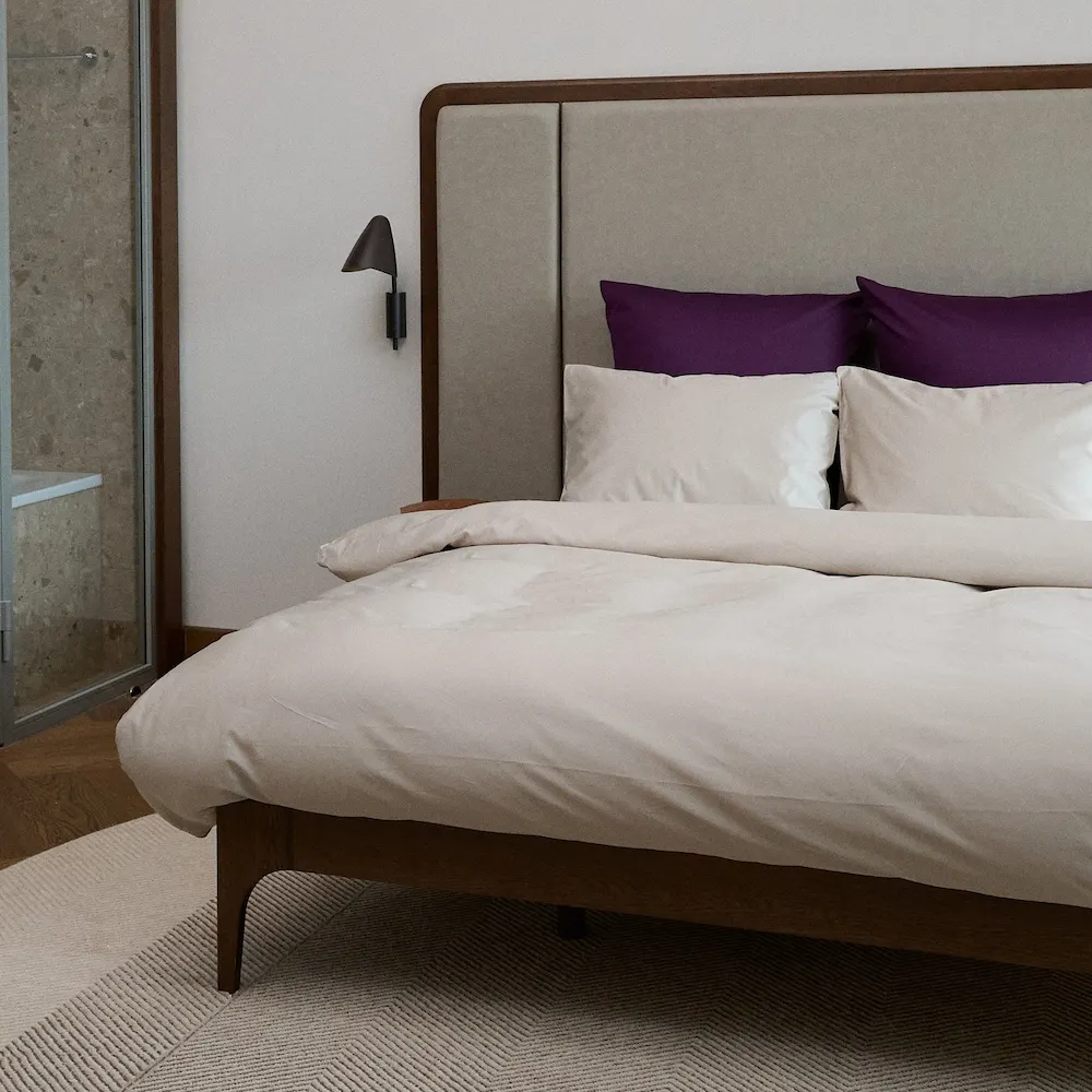 Bedroommood beige plum sateen