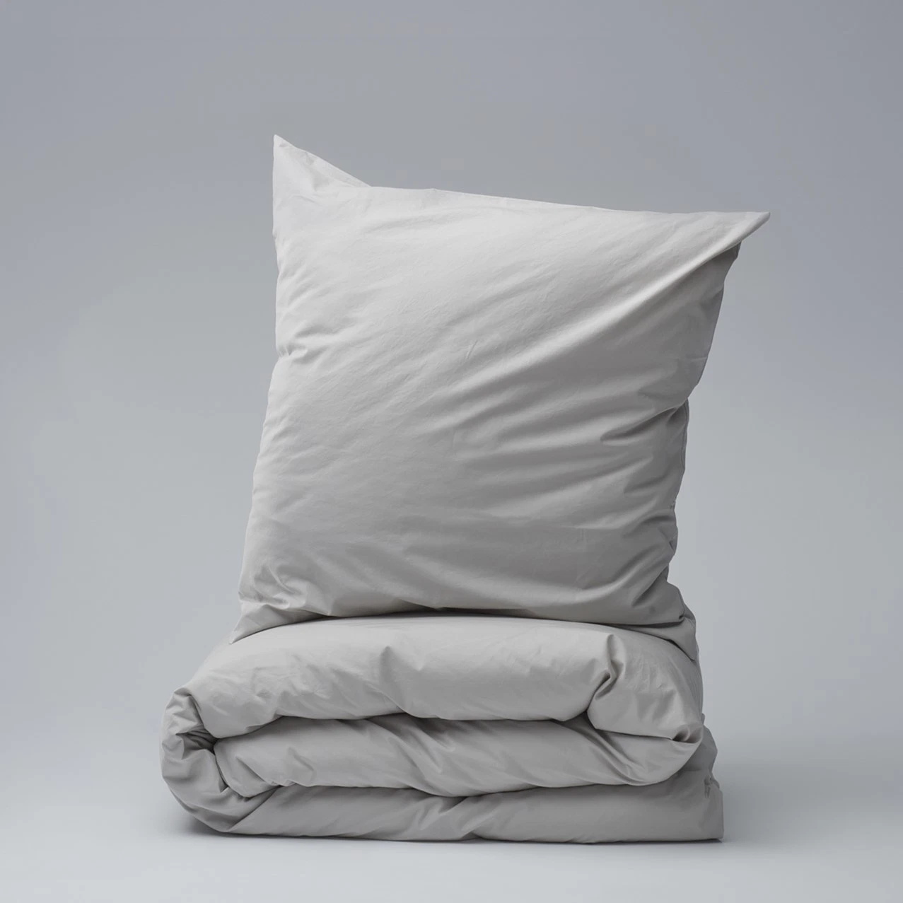 Bedroommood percale duvet set stone