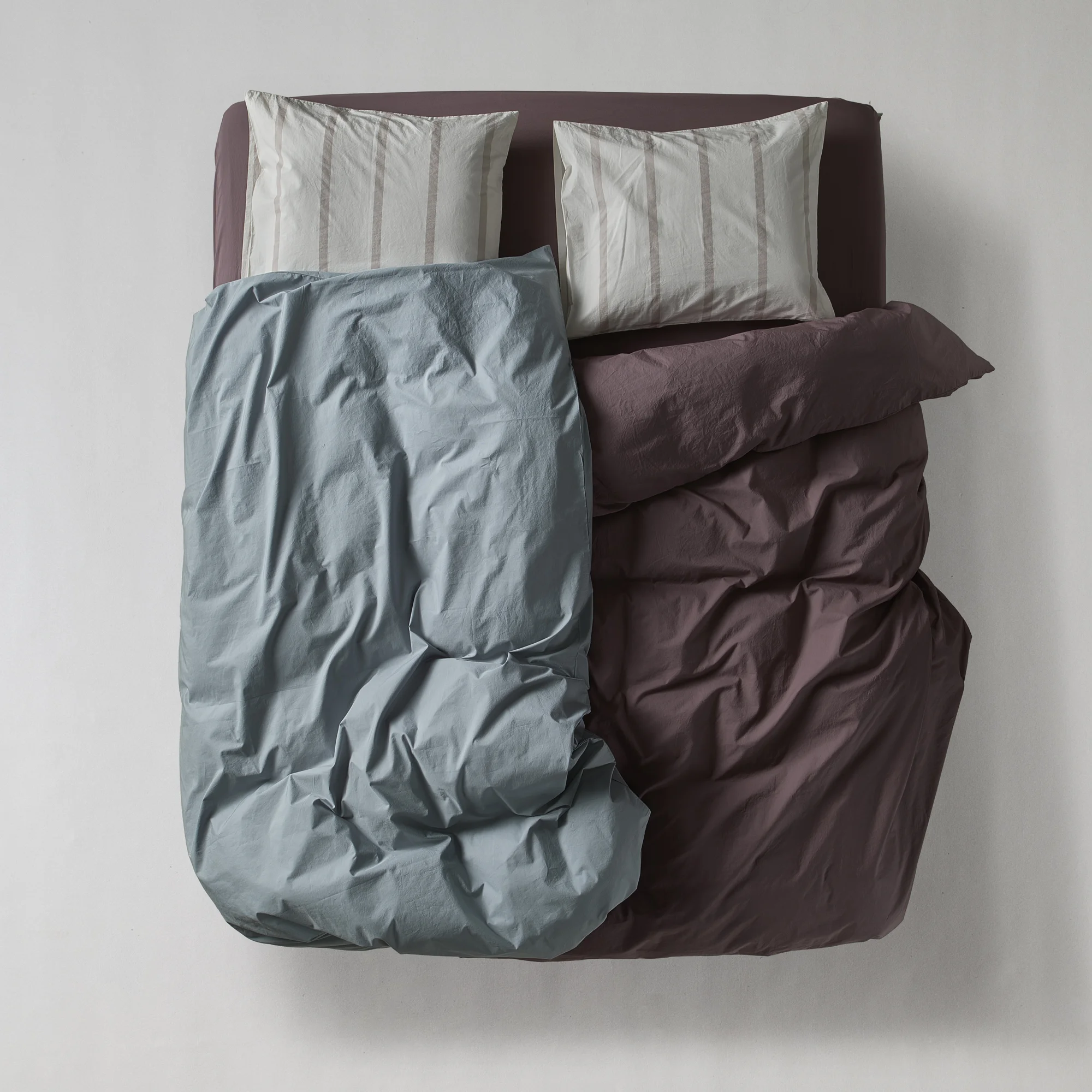 Bedroommood Percale Fig Sage Cashmere Stripes
