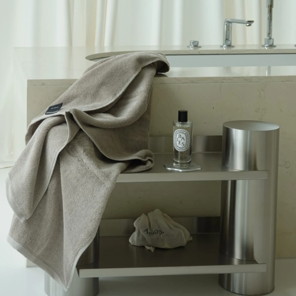 Superweiches Handtuch aus Bio-Baumwolle - Taupe
