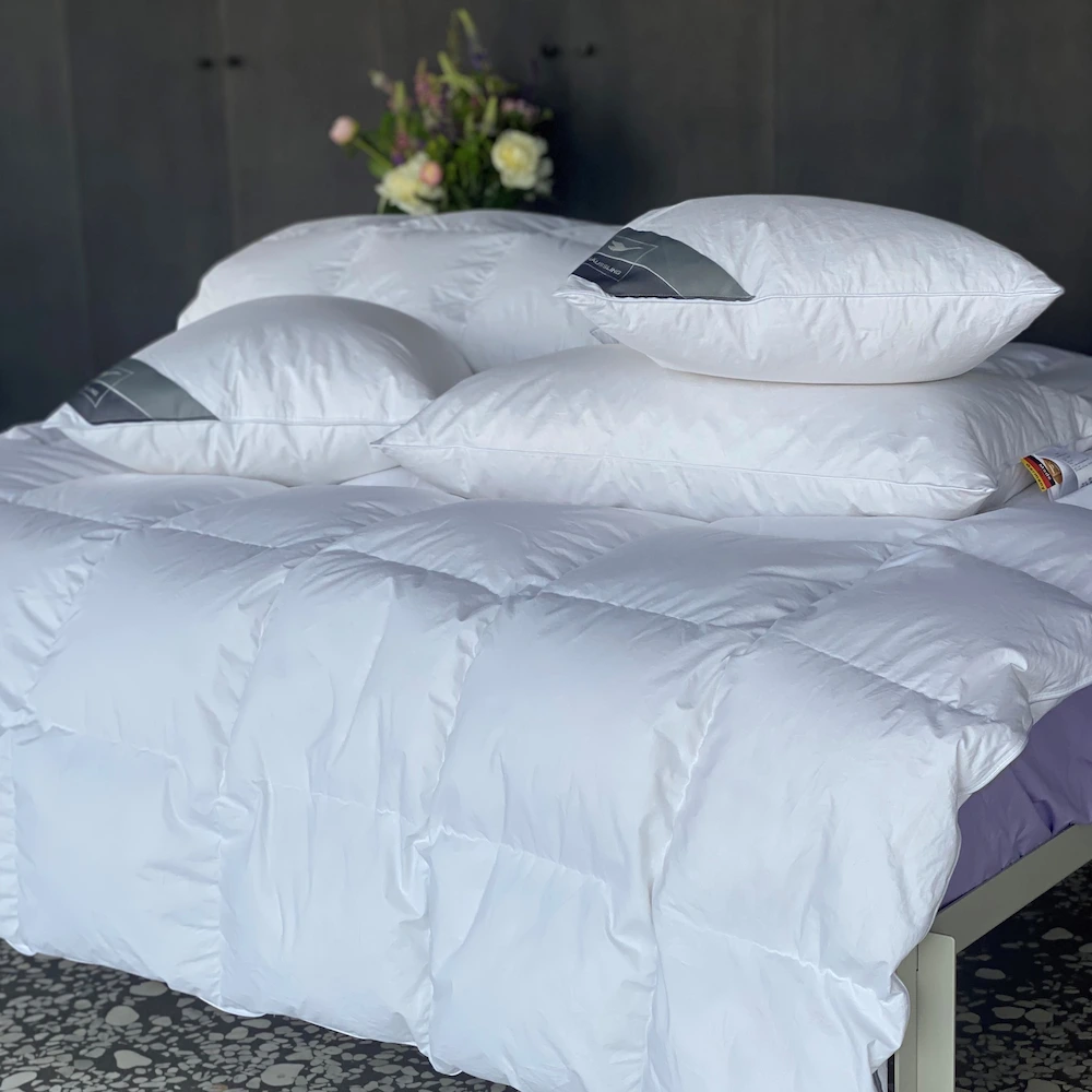 Down duvet and pillow