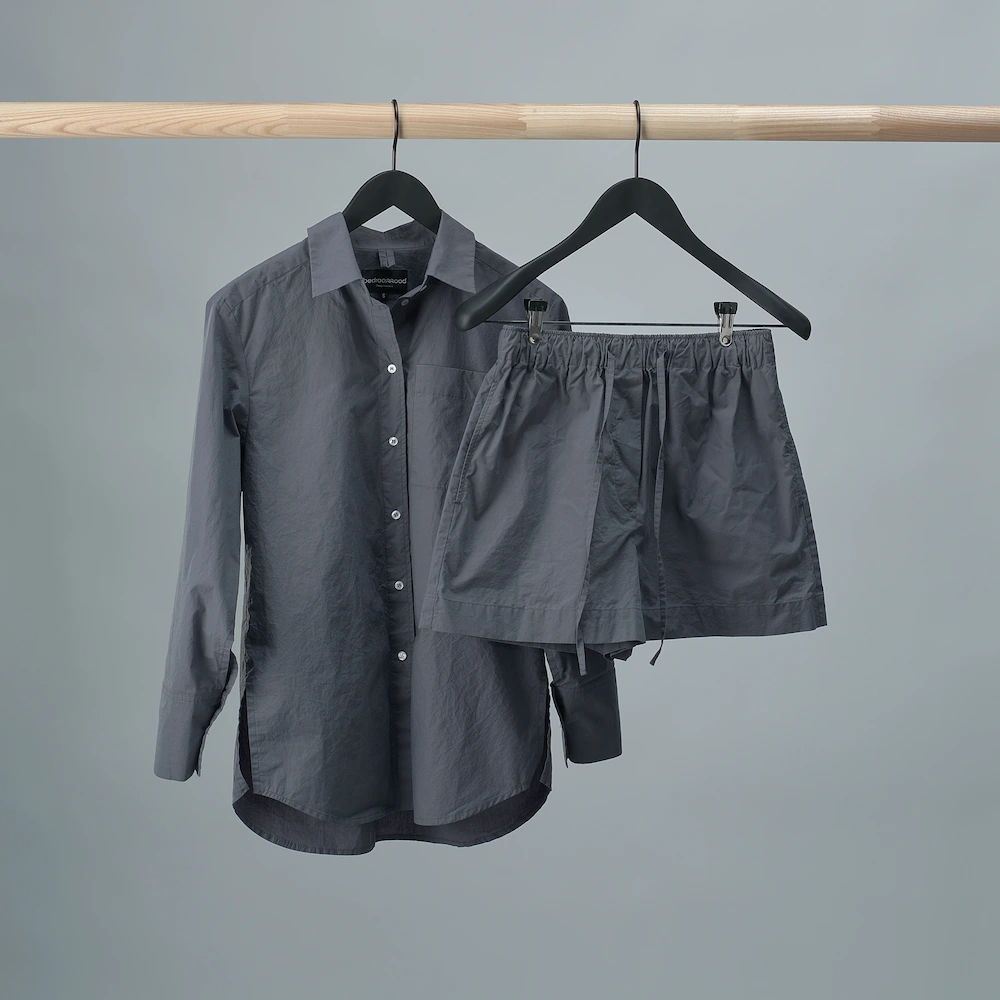 Bedroommood pyjama set with shorts dark grey