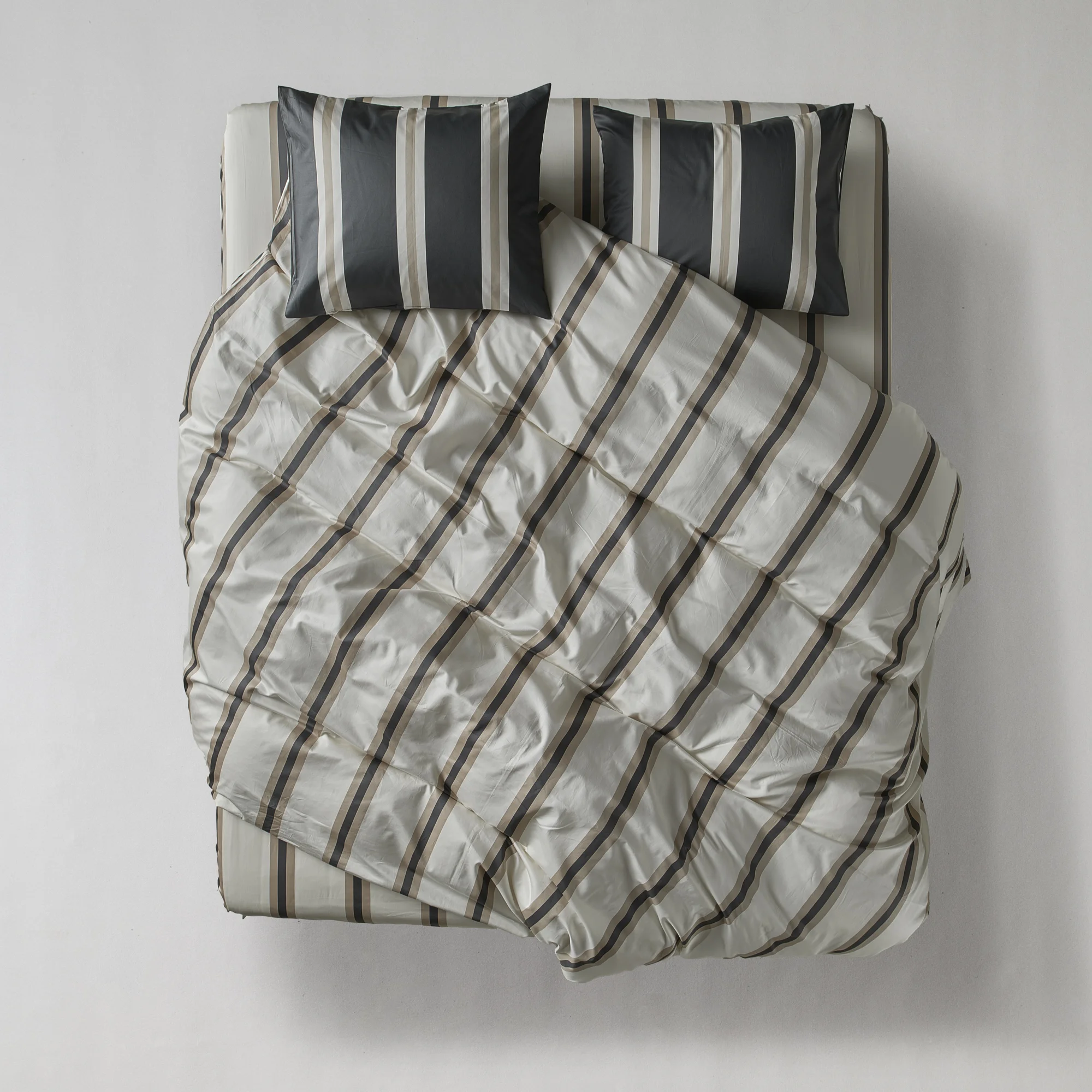 Bedroommood Sateen Cream Stripes Graphite Stripes Mix