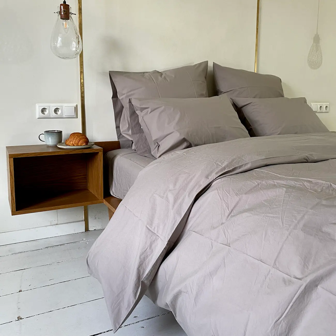 Bedroommood taupe percale