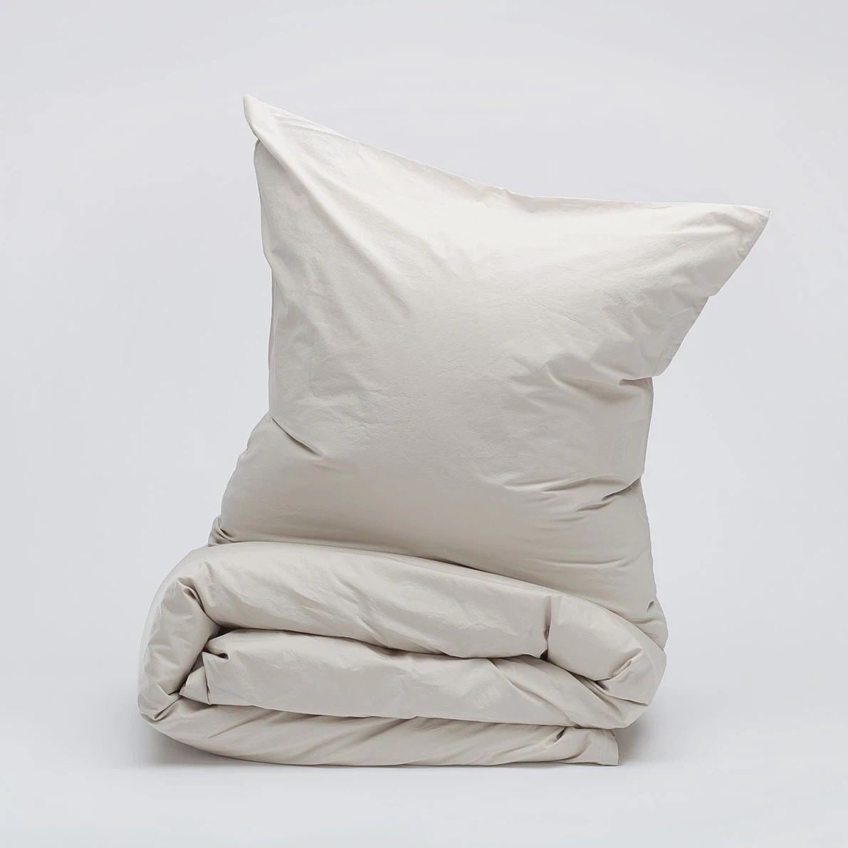 Bedroommood percale duvet set beige