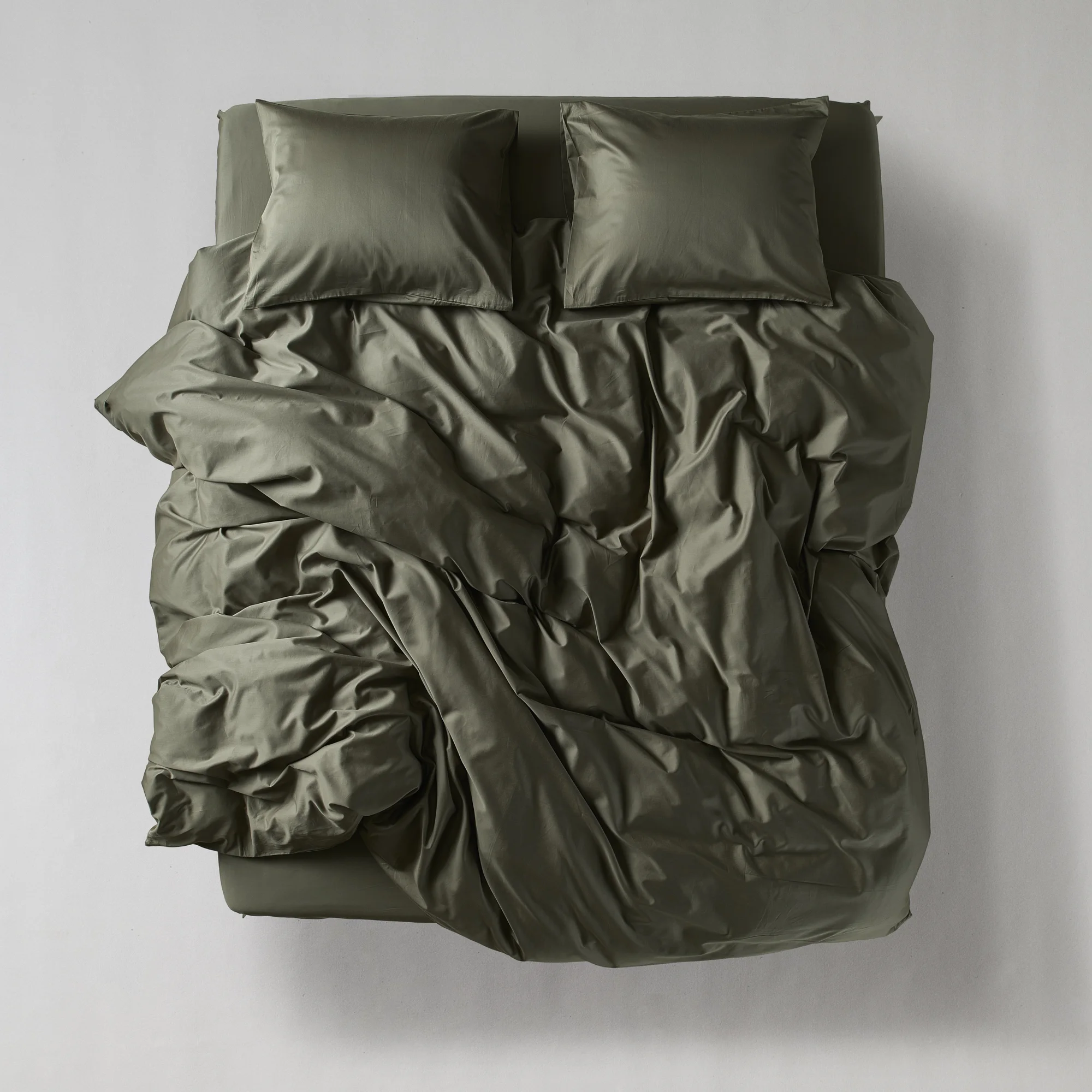 Satin-Kissenbezug - NEW Olive | NEW - Olive | 40x80 cm