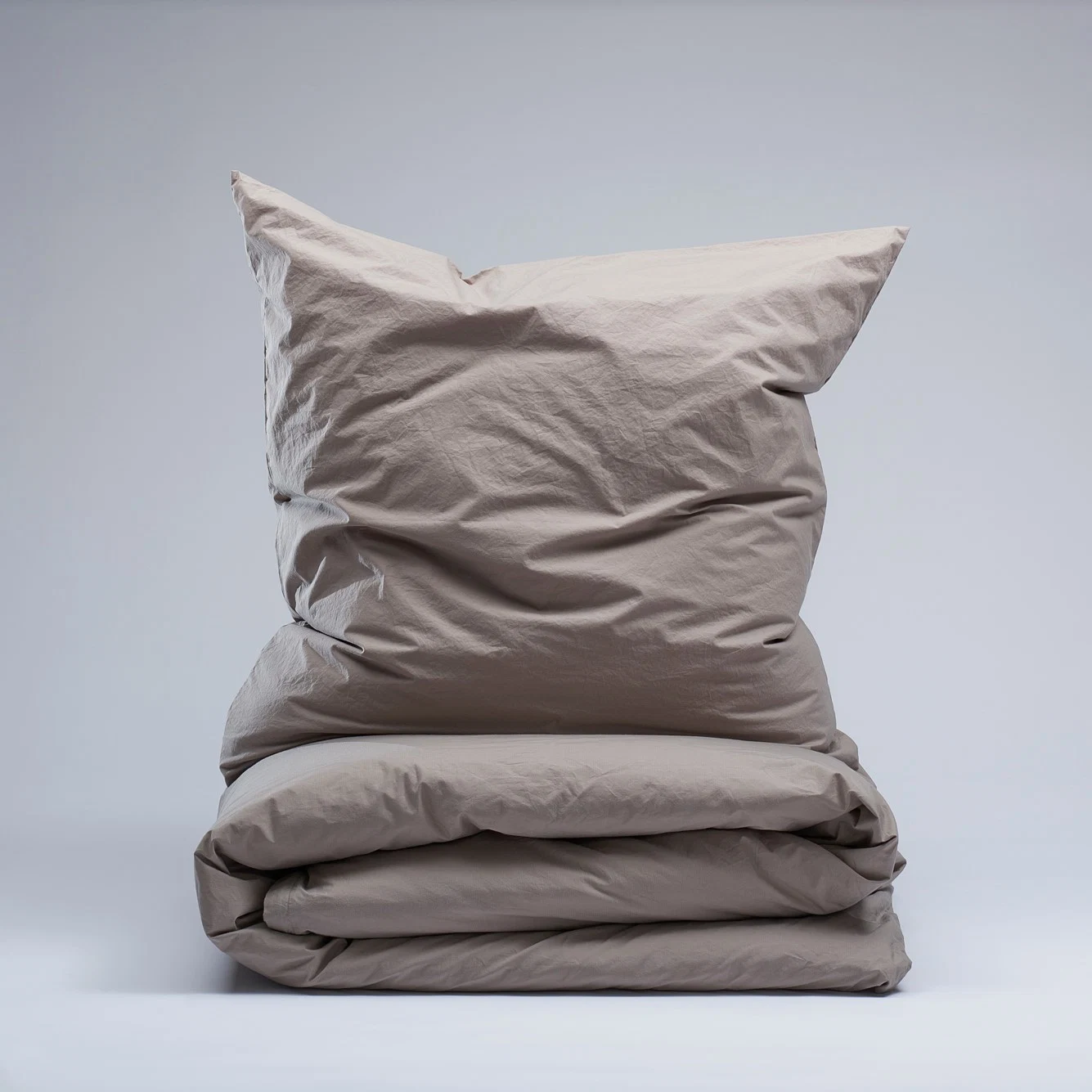 Bedroommood percale duvet set taupe