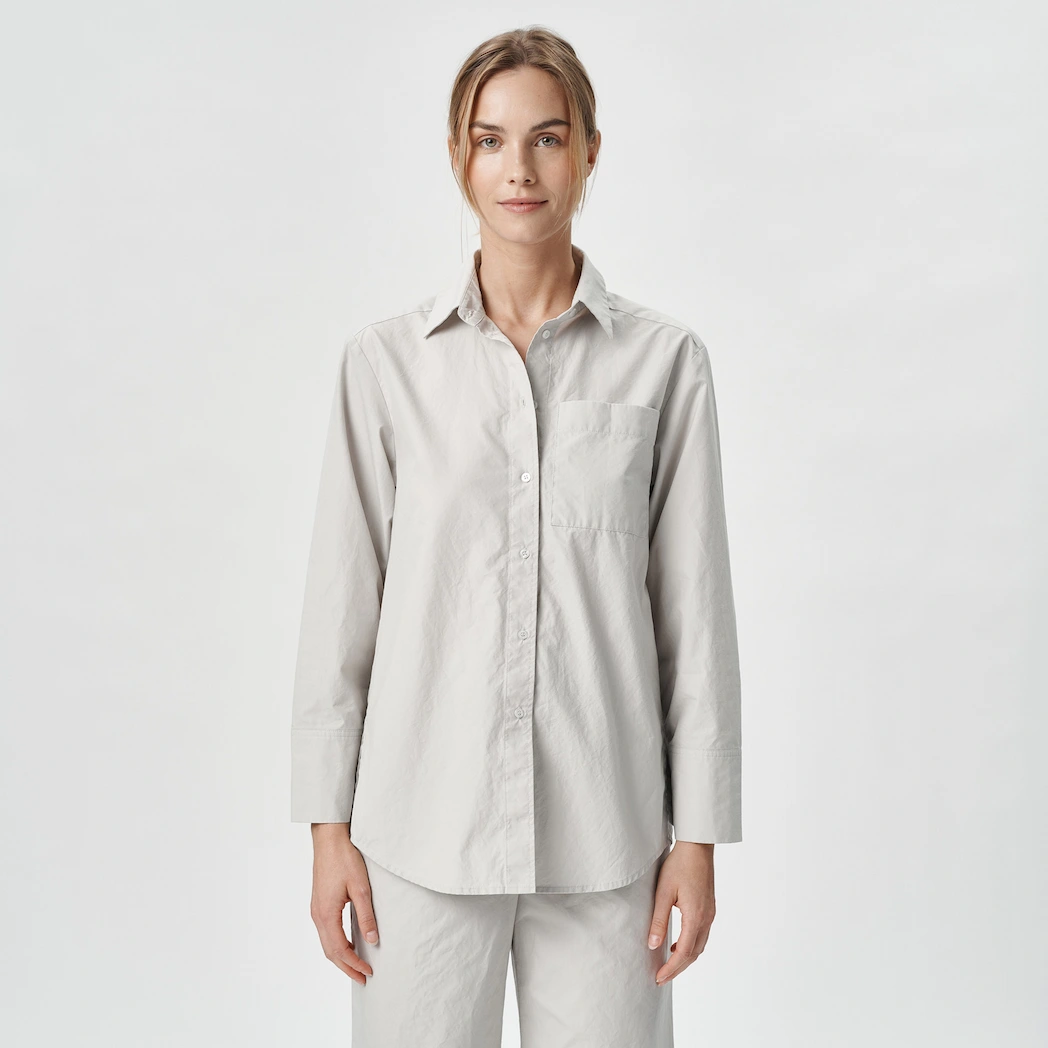 Bedroommood Julija Steponaviciute pyjama stone shirt front