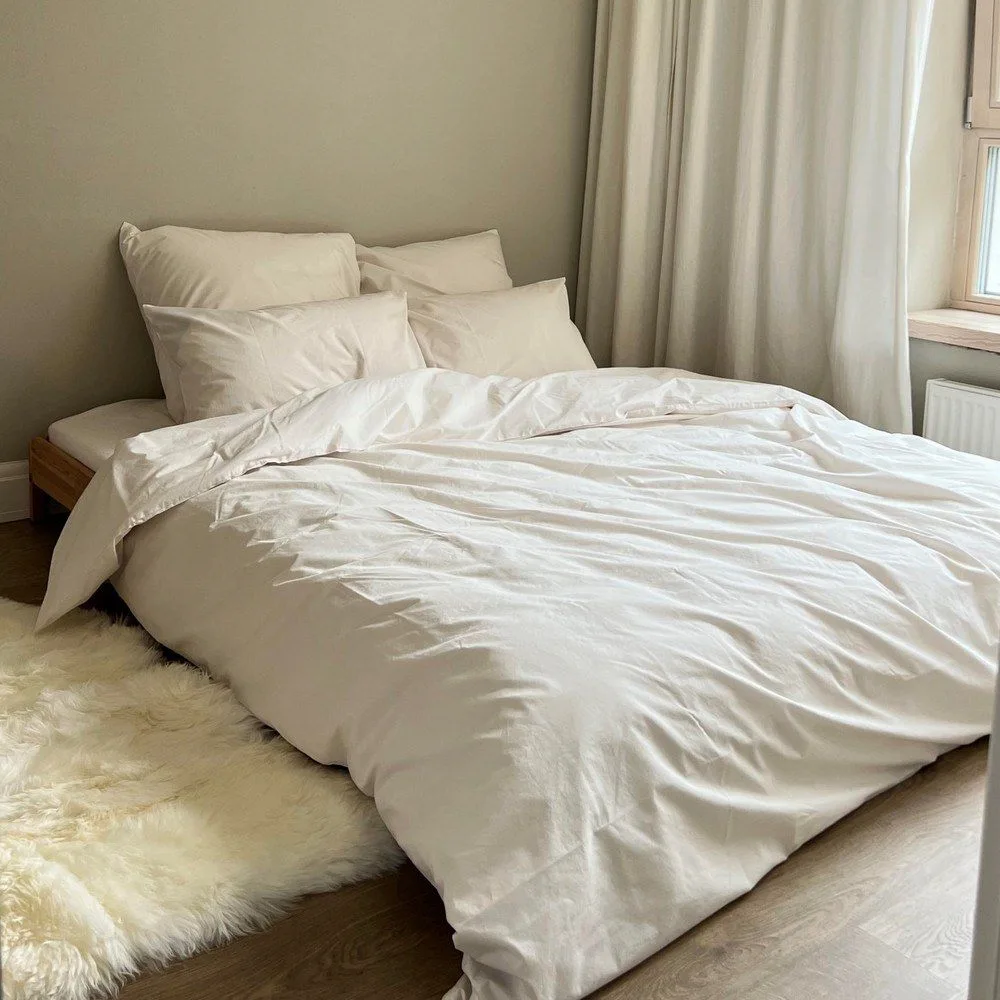 Almond milk percale bedding bedroommood