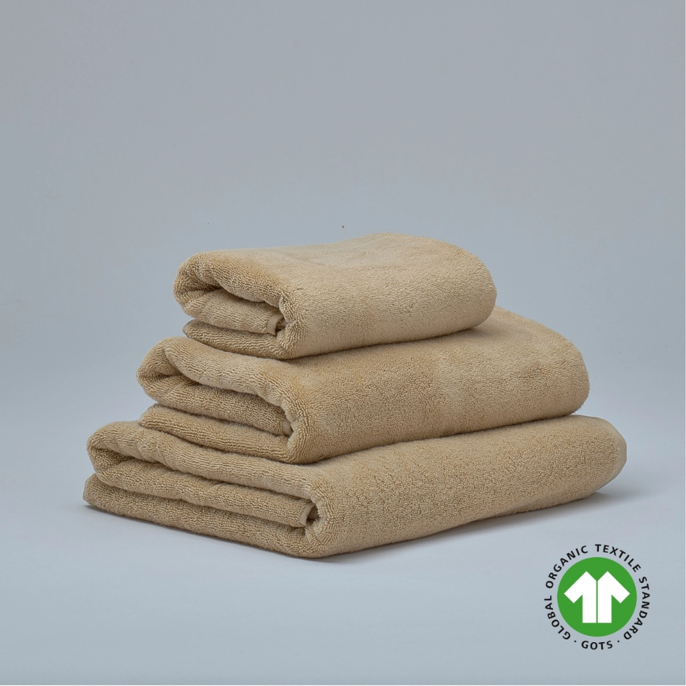 Superweiches Handtuch aus Bio-Baumwolle - Beige